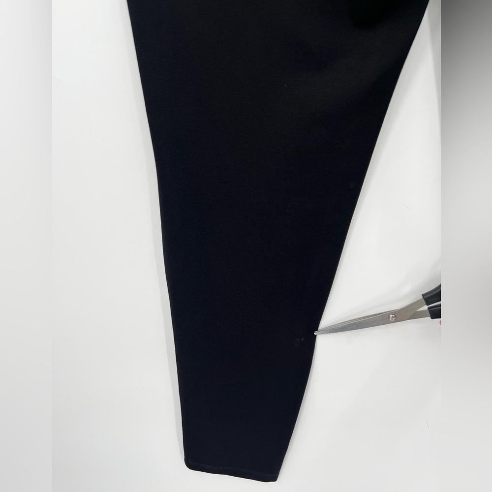 Eileen Fisher Elastic Waist Leggings Pull On Pants Solid Black Stretch Sz Large - Picture 13 of 13